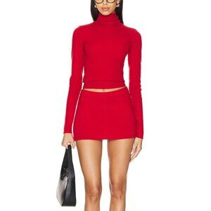 Revolve! Red Turtleneck and Red skirt Set!